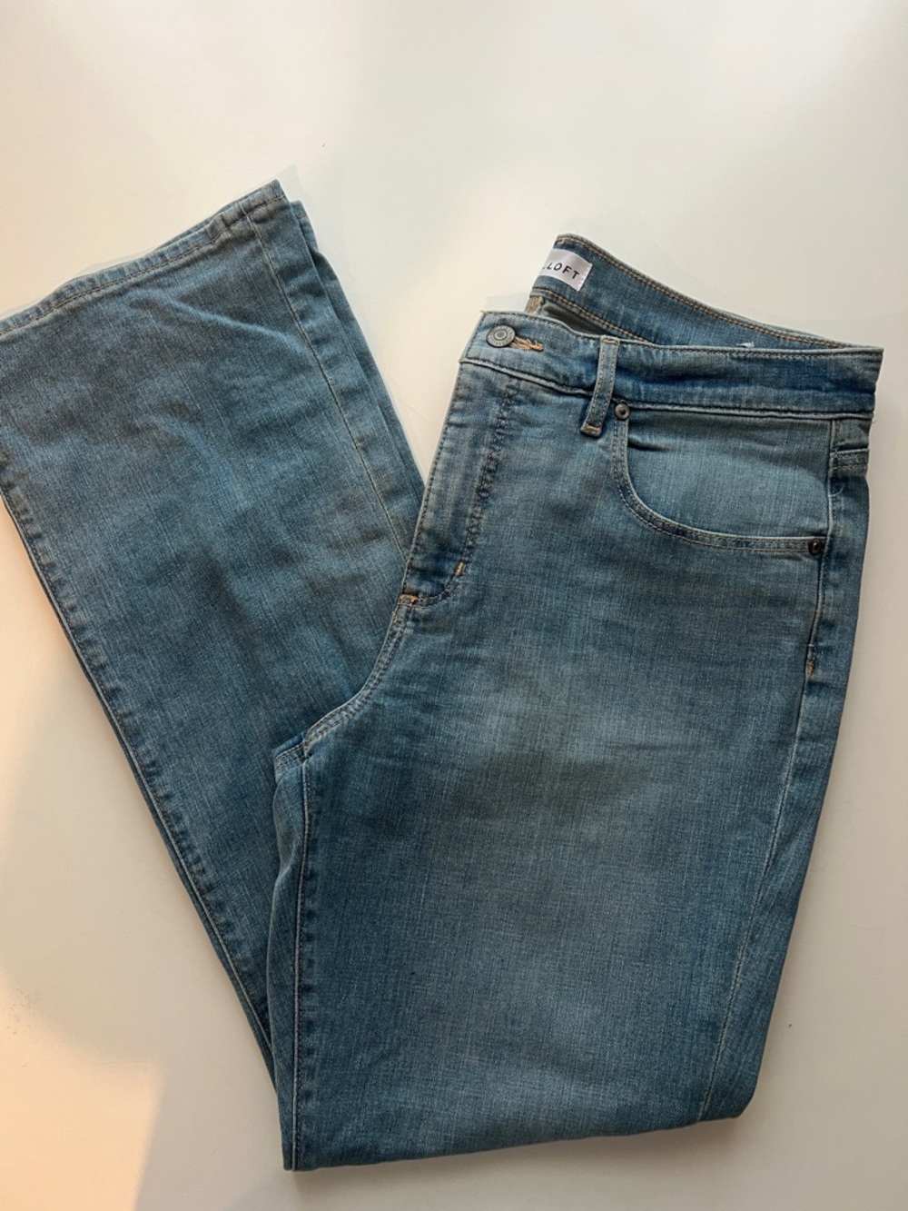 LOFT Medium Blue boot cut size 12  EUC